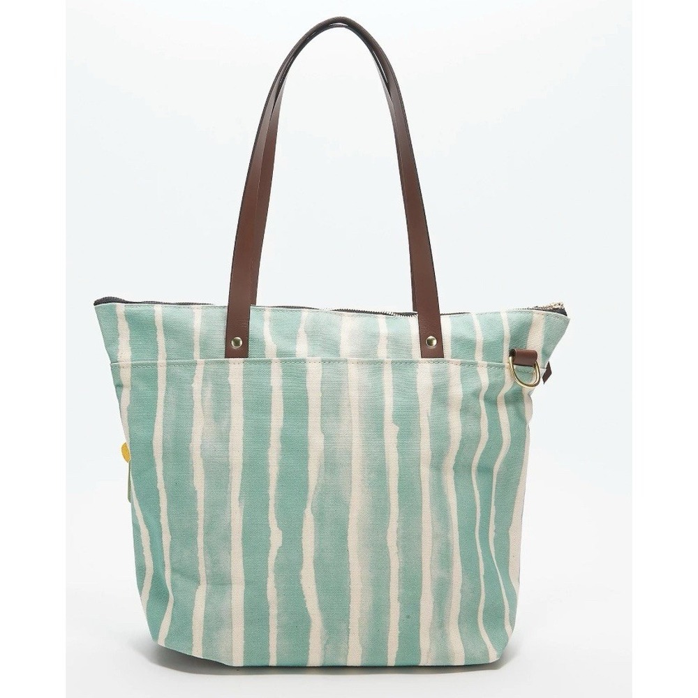 R. Riveter Military Spouse bag Crafted Mixed Media Tote Ada Striped A399240